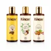 Cold Pressed Natural Hair & Skin Oil Combo Pack – Castor Oil, Virgin Coconut Oil & Almond Oil (200ml Each)